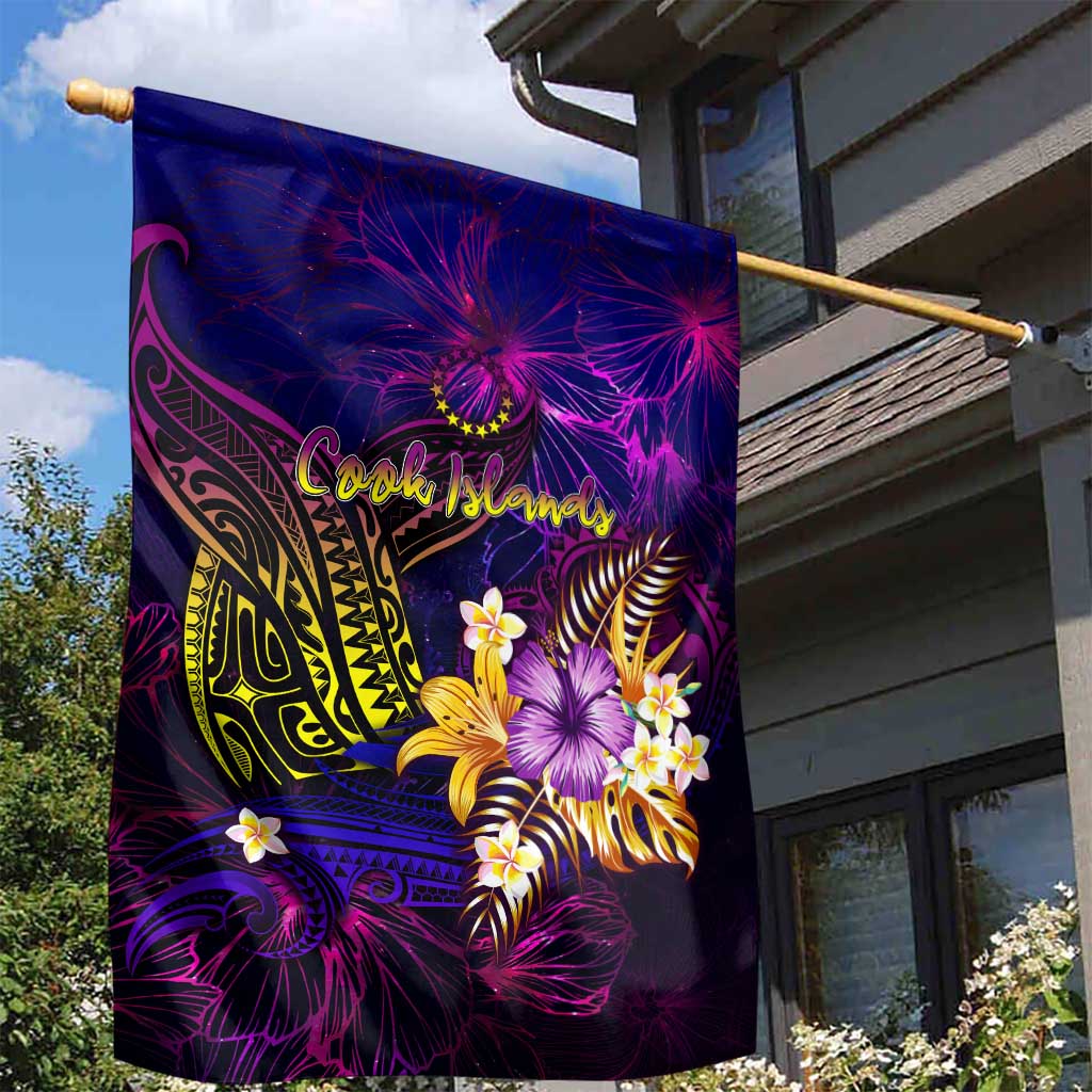 Cook Islands Garden Flag Whale Hibiscus Polynesian DT02 - Polynesian Pride