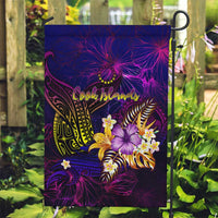 Cook Islands Garden Flag Whale Hibiscus Polynesian DT02 Garden Flag Purple - Polynesian Pride