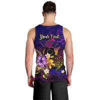 Cook Islands Men Tank Top Whale Hibiscus Polynesian DT02 - Polynesian Pride