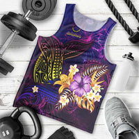 Cook Islands Men Tank Top Whale Hibiscus Polynesian DT02 - Polynesian Pride