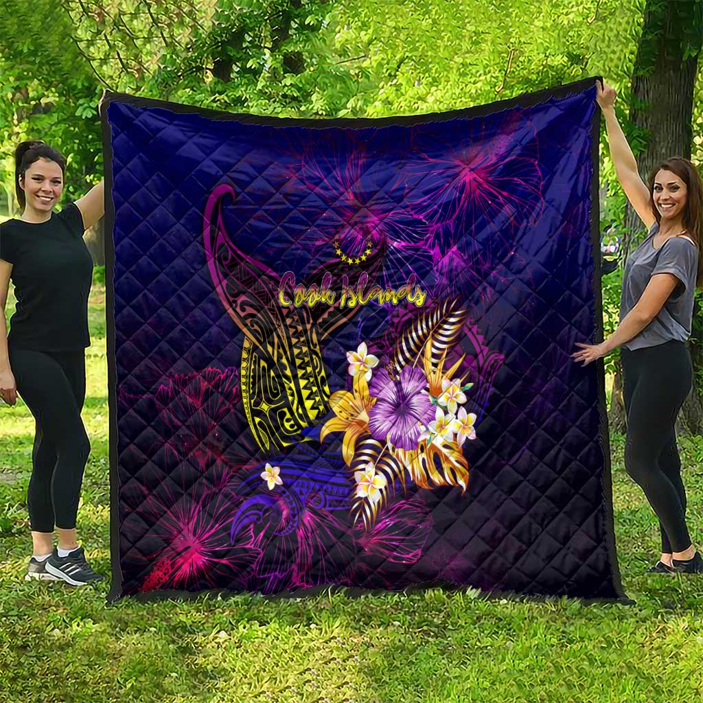 Cook Islands Quilt Whale Hibiscus Polynesian DT02 - Polynesian Pride