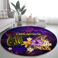 Cook Islands Round Carpet Whale Hibiscus Polynesian DT02 - Polynesian Pride