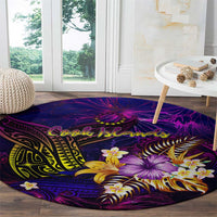 Cook Islands Round Carpet Whale Hibiscus Polynesian DT02 - Polynesian Pride