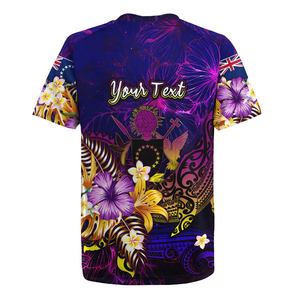 Cook Islands Rugby Jersey Whale Hibiscus Polynesian