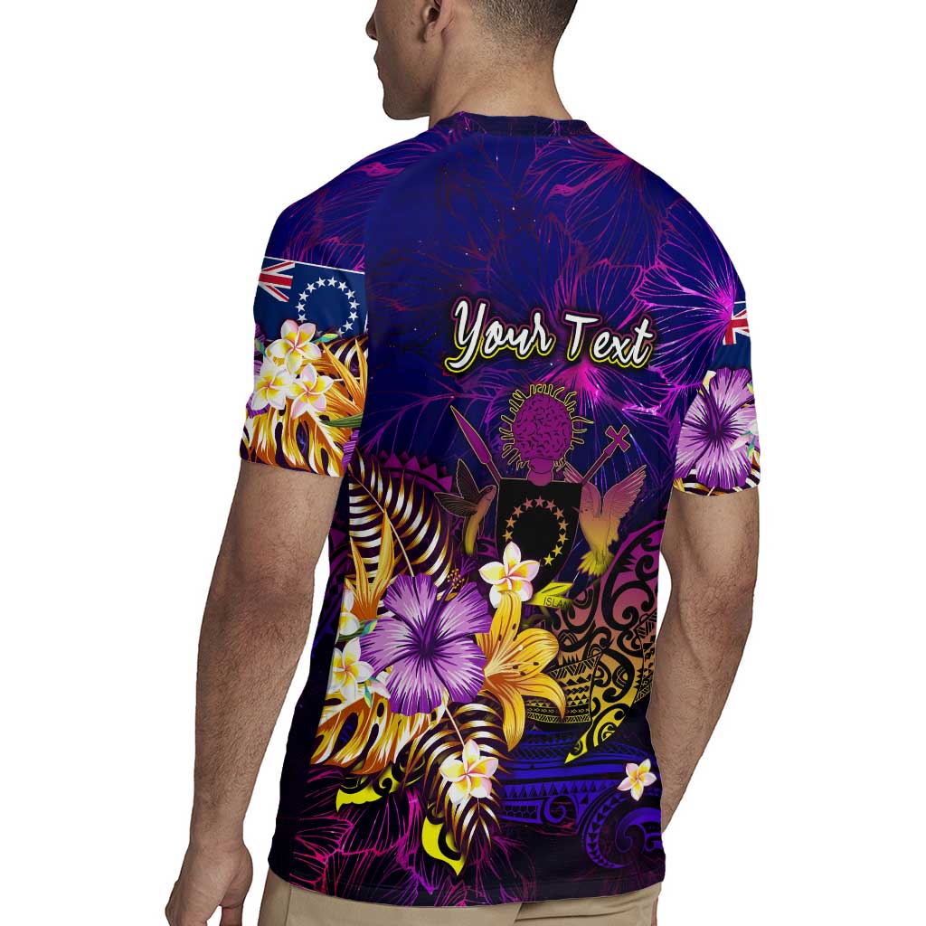 Cook Islands Rugby Jersey Whale Hibiscus Polynesian