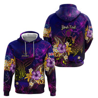 Cook Islands Zip Hoodie Whale Hibiscus Polynesian DT02 - Polynesian Pride