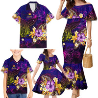 Nauru Family Matching Mermaid Dress and Hawaiian Shirt Whale Hibiscus Polynesian