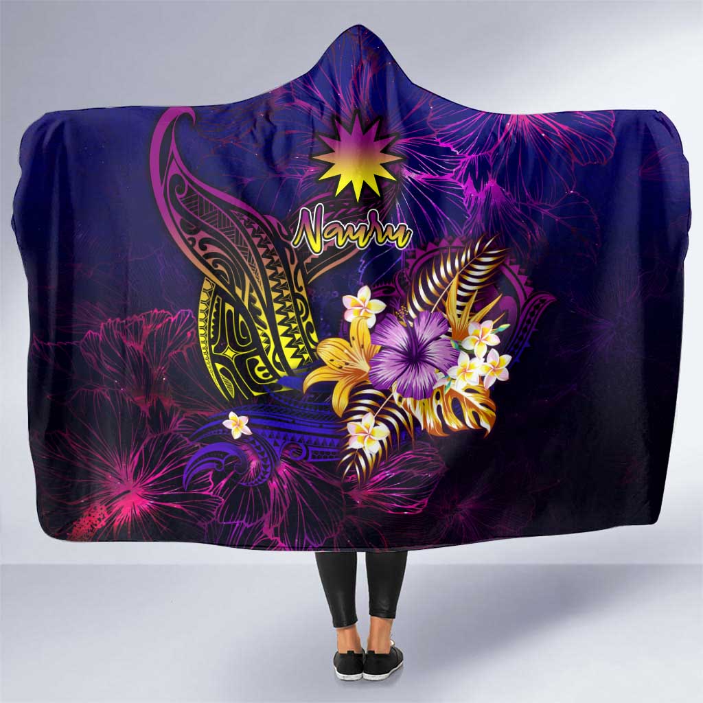 Nauru Hooded Blanket Whale Hibiscus Polynesian