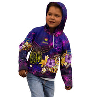 Nauru Kid Hoodie Whale Hibiscus Polynesian