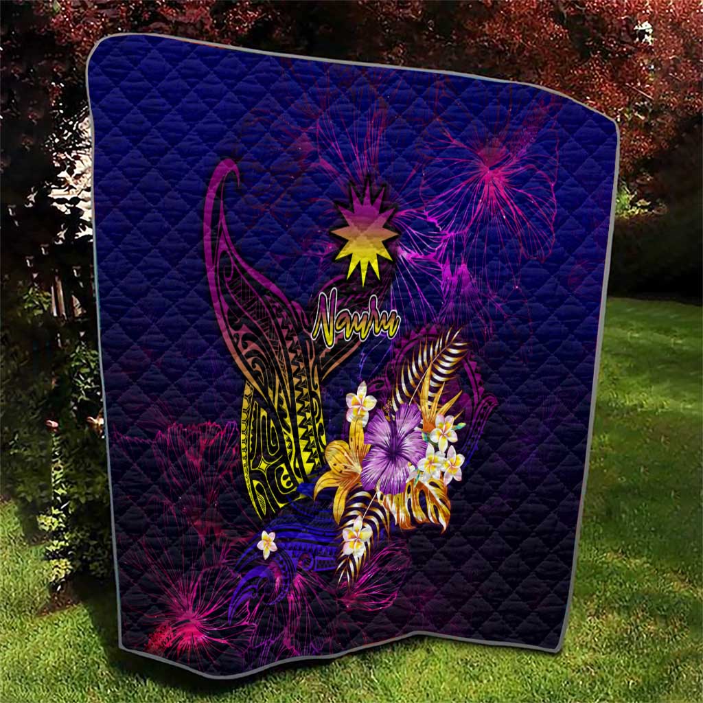 Nauru Quilt Whale Hibiscus Polynesian