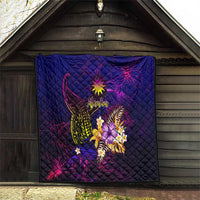 Nauru Quilt Whale Hibiscus Polynesian