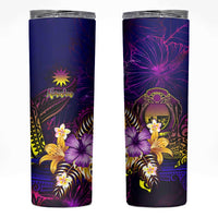 Nauru Skinny Tumbler Whale Hibiscus Polynesian