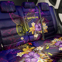 Tuvalu Back Car Seat Cover Whale Hibiscus Polynesian