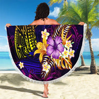 Tuvalu Beach Blanket Whale Hibiscus Polynesian