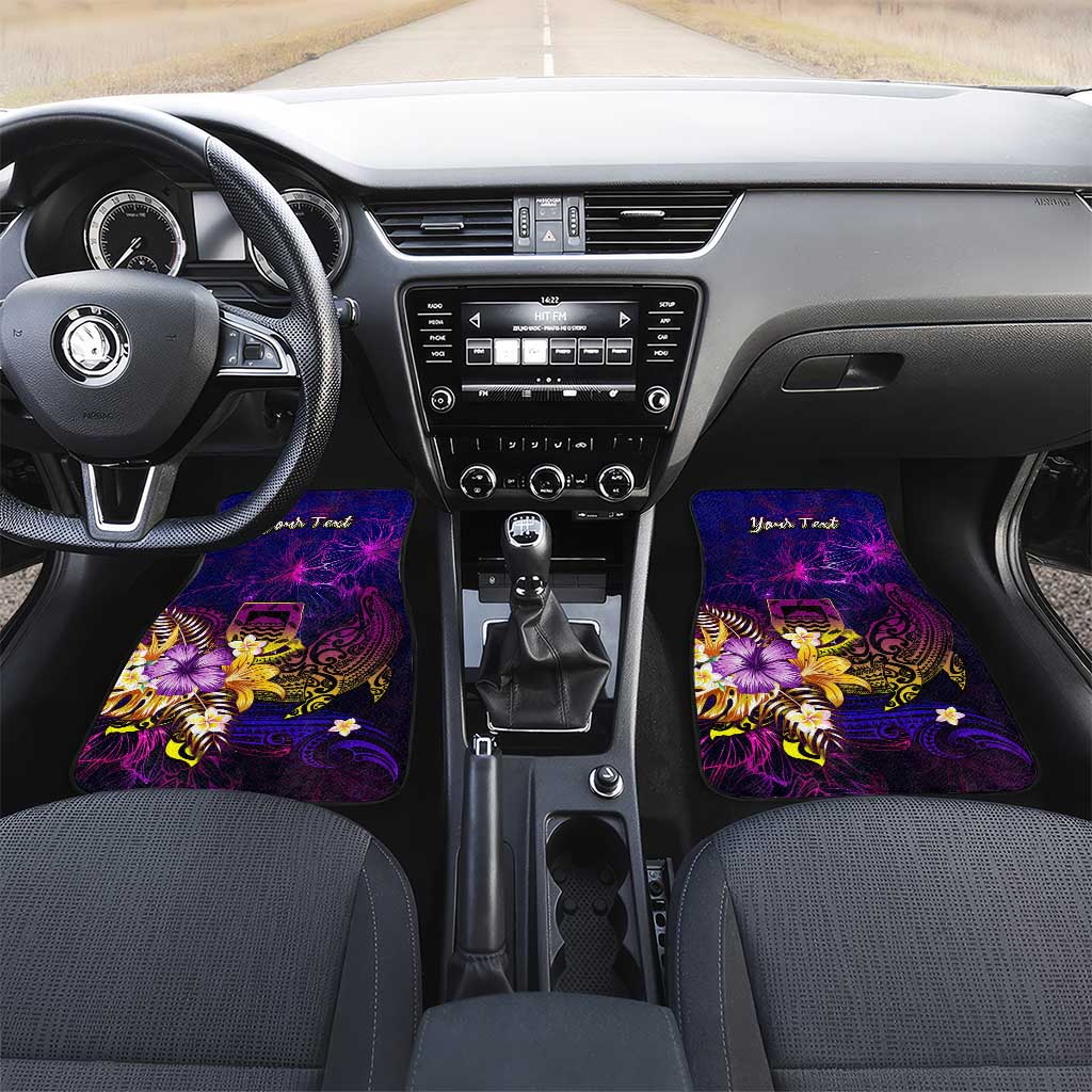 Tuvalu Car Mats Whale Hibiscus Polynesian