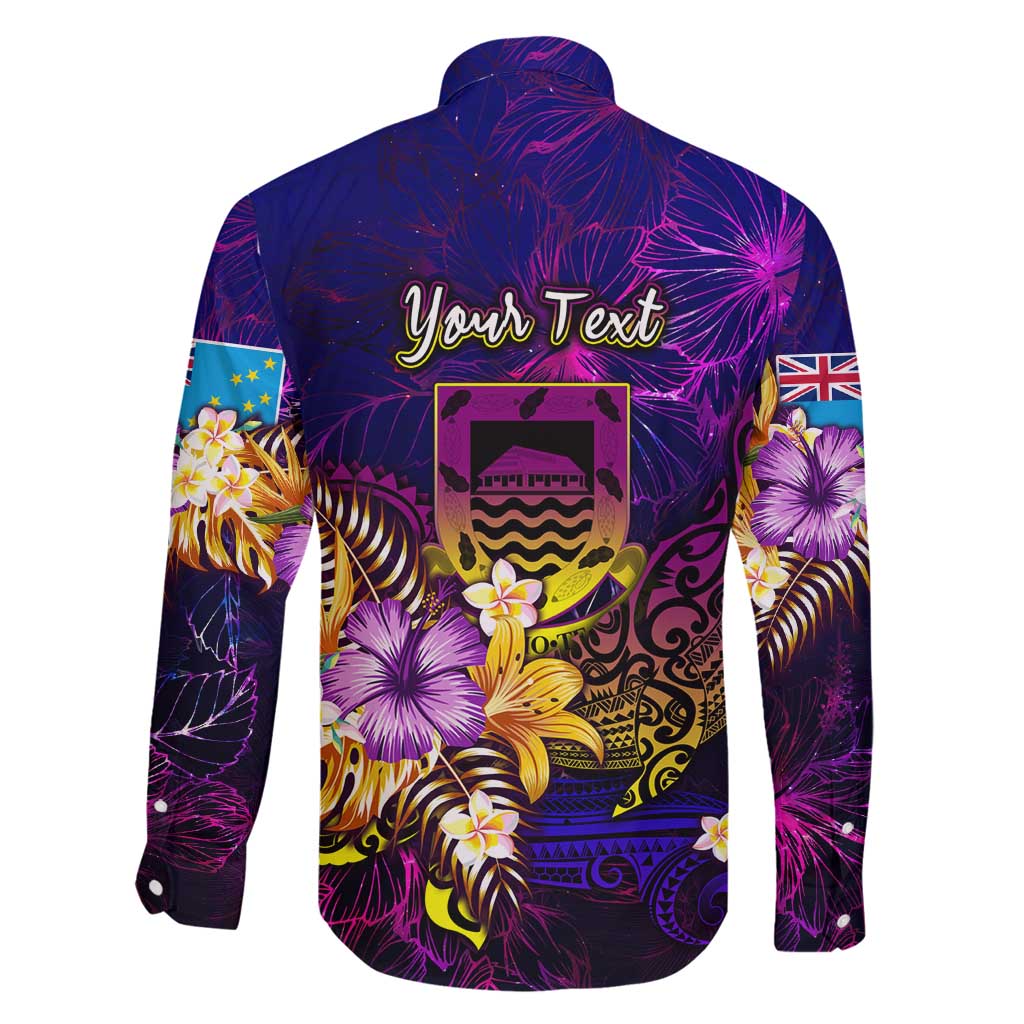 Tuvalu Family Matching Off Shoulder Short Dress and Hawaiian Shirt Whale Hibiscus Polynesian