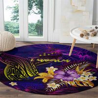 Tuvalu Round Carpet Whale Hibiscus Polynesian DT02 - Polynesian Pride