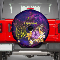 Tuvalu Spare Tire Cover Whale Hibiscus Polynesian