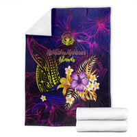 Northern Mariana Islands Blanket Whale Hibiscus Polynesian