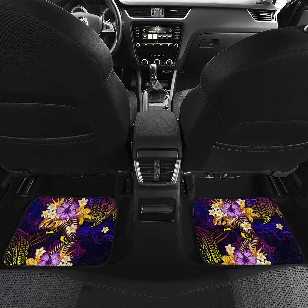 Northern Mariana Islands Car Mats Whale Hibiscus Polynesian