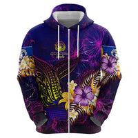 Northern Mariana Islands Hoodie Whale Hibiscus Polynesian