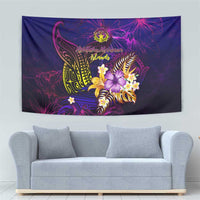 Northern Mariana Islands Tapestry Whale Hibiscus Polynesian
