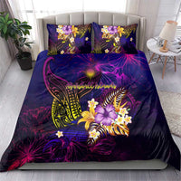 Marshall Islands Bedding Set Whale Hibiscus Polynesian