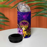 Marshall Islands 4 in 1 Can Cooler Tumbler Whale Hibiscus Polynesian