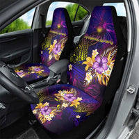 Marshall Islands Car Seat Cover Whale Hibiscus Polynesian