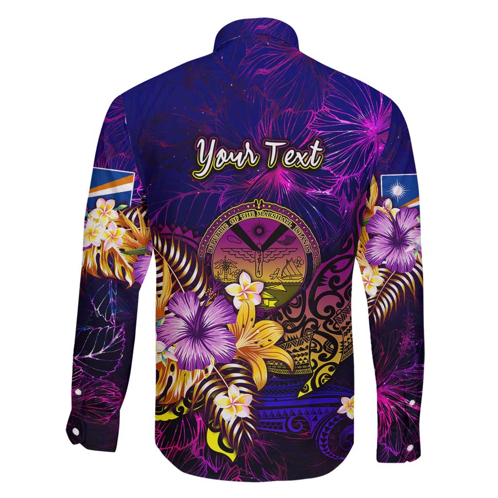 Marshall Islands Family Matching Long Sleeve Bodycon Dress and Hawaiian Shirt Whale Hibiscus Polynesian