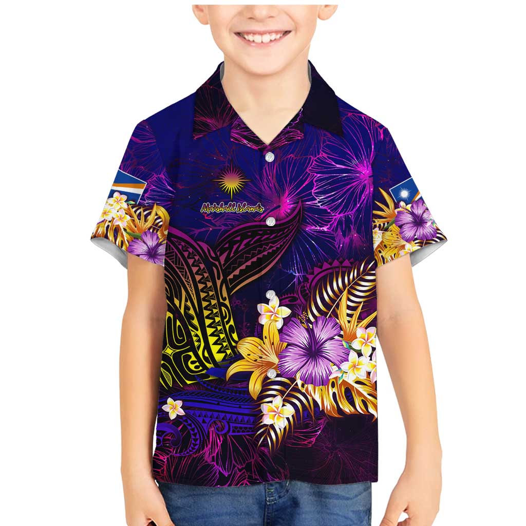 Marshall Islands Family Matching Mermaid Dress and Hawaiian Shirt Whale Hibiscus Polynesian