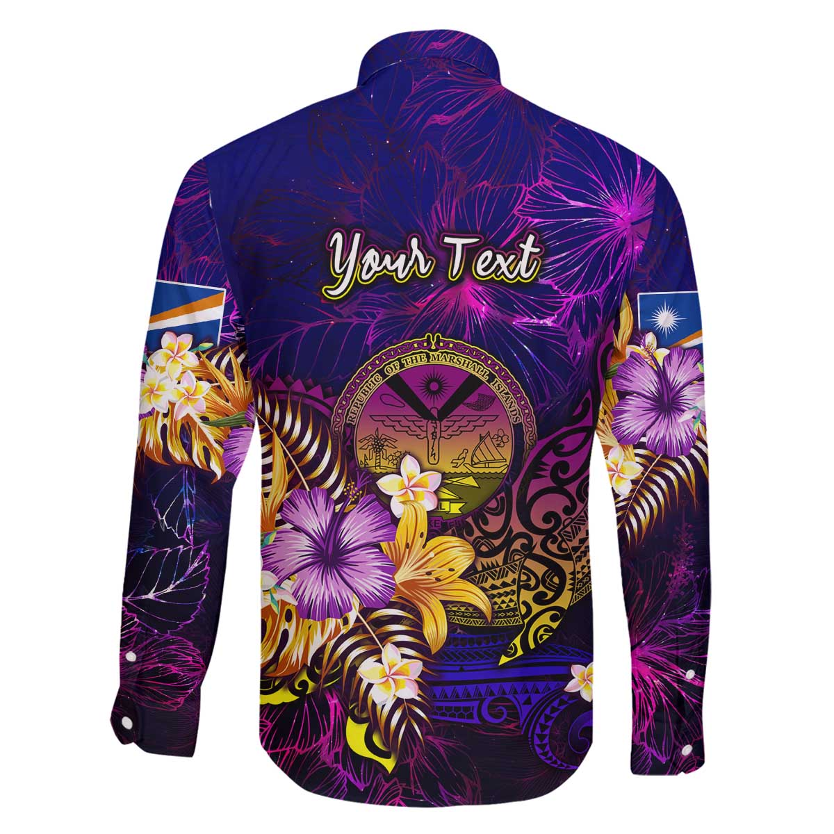 Marshall Islands Family Matching Off The Shoulder Long Sleeve Dress and Hawaiian Shirt Whale Hibiscus Polynesian