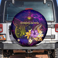 Marshall Islands Spare Tire Cover Whale Hibiscus Polynesian
