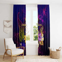 Marshall Islands Window Curtain Whale Hibiscus Polynesian