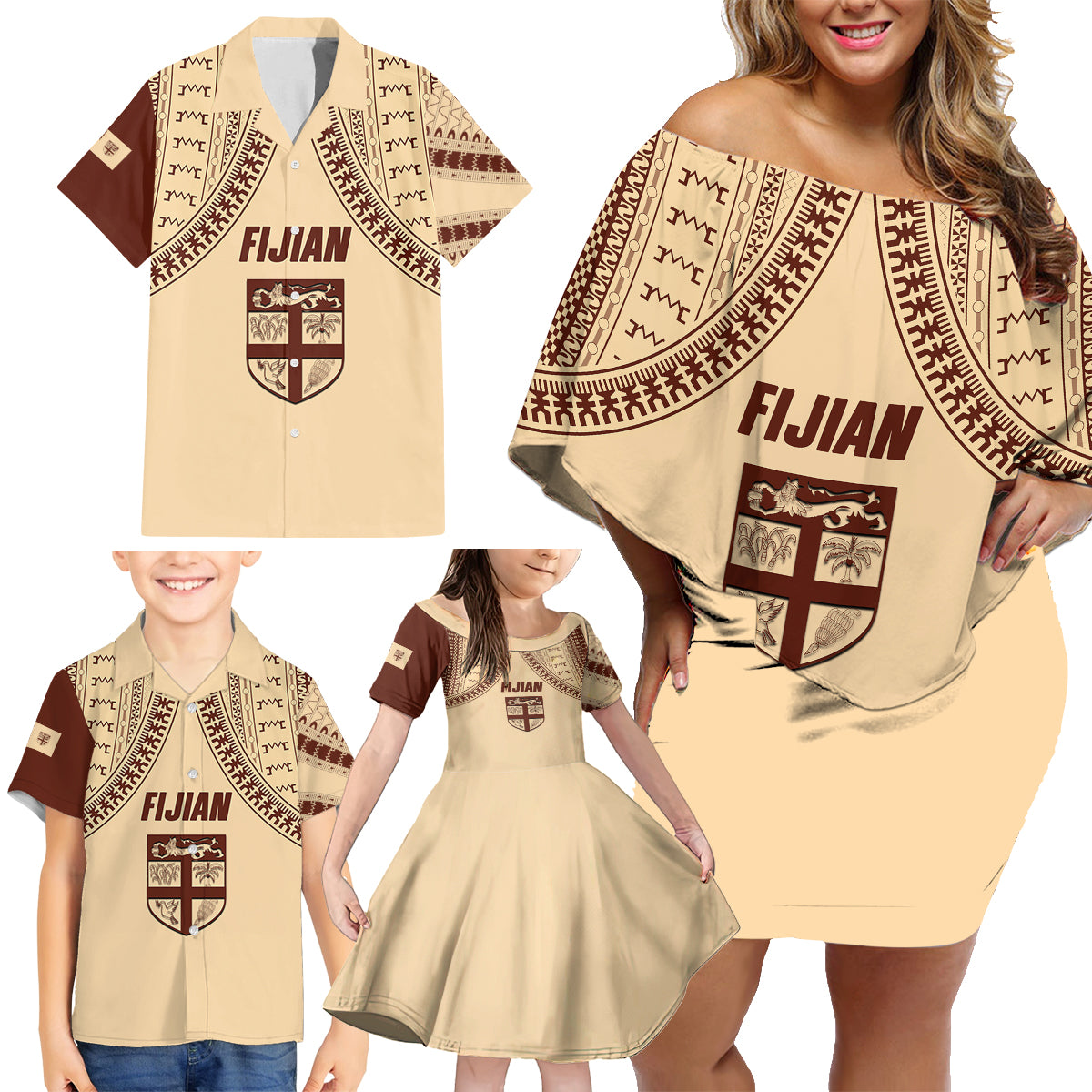 fiji-bula-family-matching-off-shoulder-short-dress-and-hawaiian-shirt-tapa-pattern-design