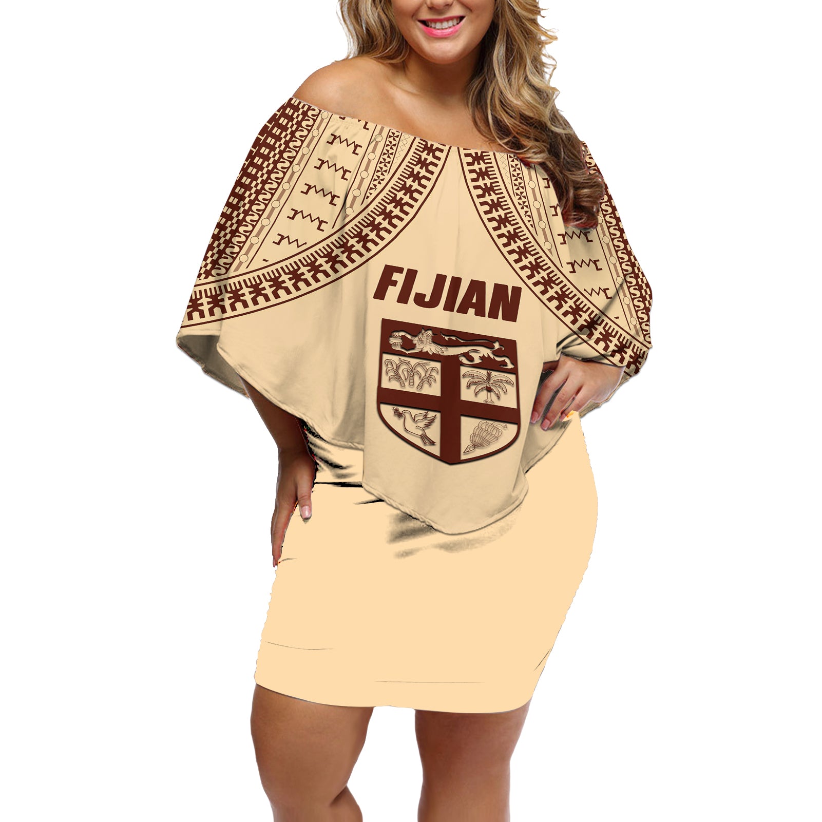 fiji-bula-off-shoulder-short-dress-tapa-pattern-design