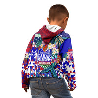 Manu Samoa Rugby 2023 Kid Hoodie Humpback Whale Hexagon Tribal Tropical Style DT02 - Polynesian Pride