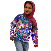 Manu Samoa Rugby 2023 Kid Hoodie Humpback Whale Hexagon Tribal Tropical Style DT02 - Polynesian Pride