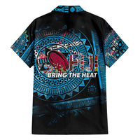 Fiji Rugby Family Matching Off Shoulder Maxi Dress and Hawaiian Shirt Bring The Heat DT02 - Polynesian Pride