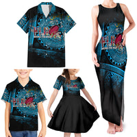 Fiji Rugby Family Matching Tank Maxi Dress and Hawaiian Shirt Bring The Heat DT02 - Polynesian Pride