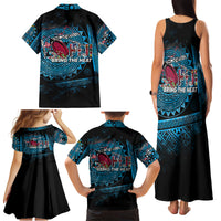 Fiji Rugby Family Matching Tank Maxi Dress and Hawaiian Shirt Bring The Heat DT02 - Polynesian Pride