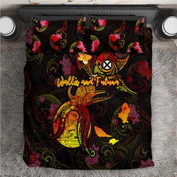 Wallis and Futuna Bedding Set Octopus Plumeria Polynesian Tattoo