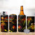 Wallis and Futuna 4 in 1 Can Cooler Tumbler Octopus Plumeria Polynesian Tattoo