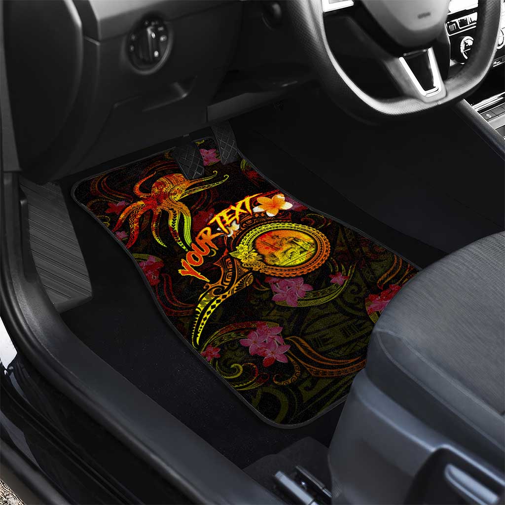 Wallis and Futuna Car Mats Octopus Plumeria Polynesian Tattoo