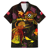 Wallis and Futuna Family Matching Mermaid Dress and Hawaiian Shirt Octopus Plumeria Polynesian Tattoo