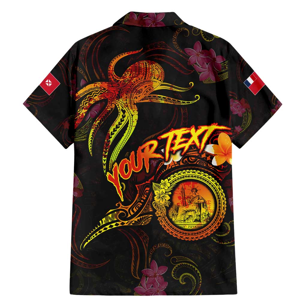 Wallis and Futuna Family Matching Short Sleeve Bodycon Dress and Hawaiian Shirt Octopus Plumeria Polynesian Tattoo