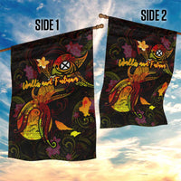 Wallis and Futuna Garden Flag Octopus Plumeria Polynesian Tattoo