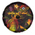 Wallis and Futuna Spare Tire Cover Octopus Plumeria Polynesian Tattoo