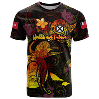Wallis and Futuna T Shirt Octopus Plumeria Polynesian Tattoo