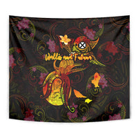 Wallis and Futuna Tapestry Octopus Plumeria Polynesian Tattoo